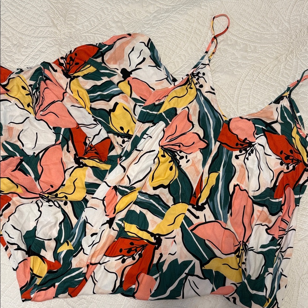 Love Stitch Floral Maxi Dress - Pink, Yellow, Green